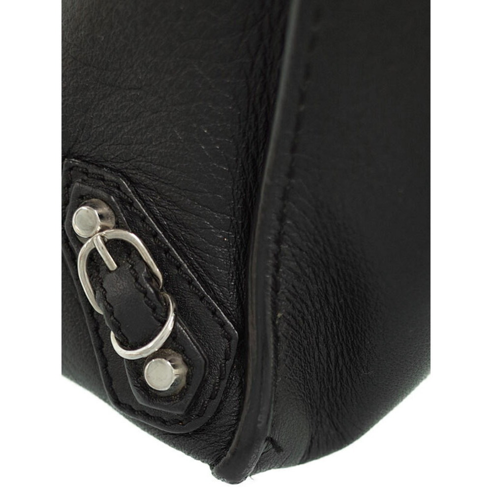 BALENCIAGA Paper Zip Around Shoulder Bag Black - Picture 7 of 9